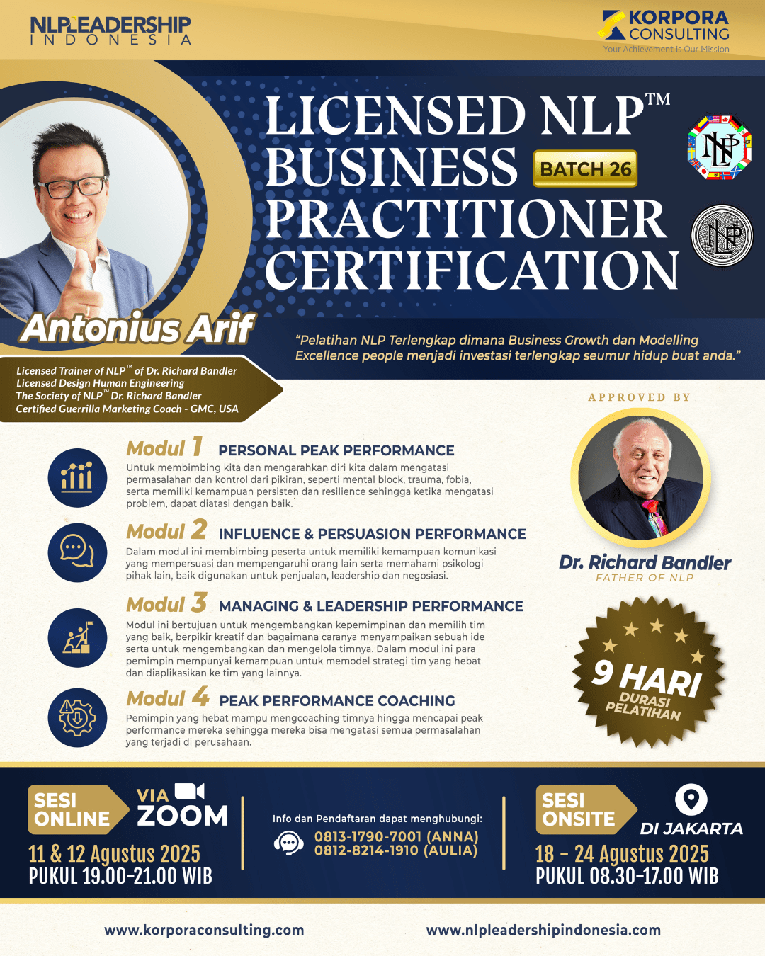 Licensed Business Practitioner of NLP - Batch 26 - PR